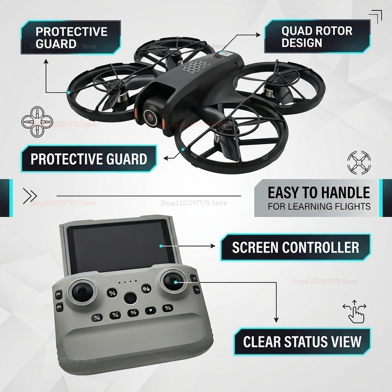 2026 New M5 Mini Drone 8K HD C - огляд і ціна Rc Helicopter Gyro